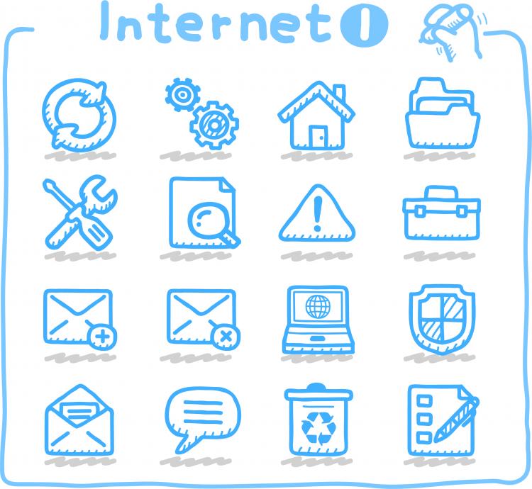 free vector Line art icons vector