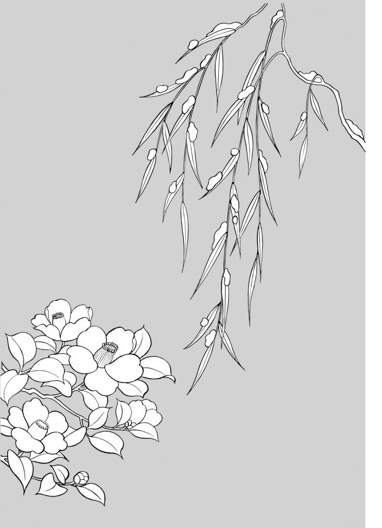 free vector Line drawing of flowers -16