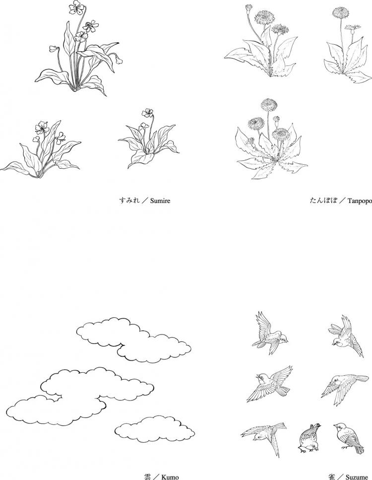 free vector Line drawing of flowers -20