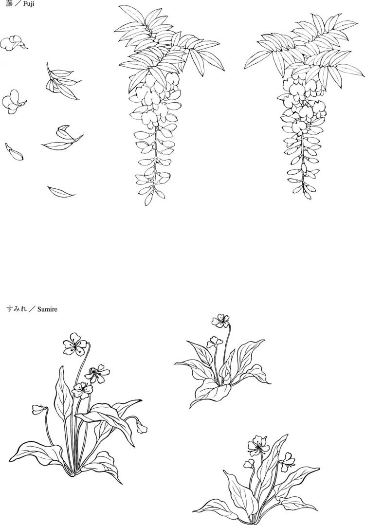 free vector Line drawing of flowers -20