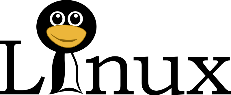free vector Linux text with funny tux face