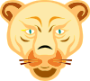free vector Lion Face Cartoon clip art