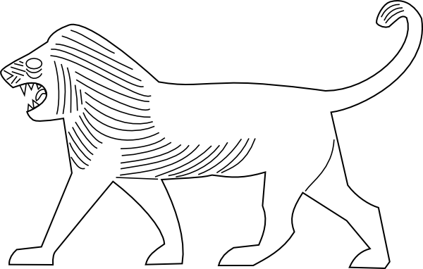 free vector Lion Outline clip art