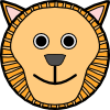 free vector Lion Rounded Face clip art