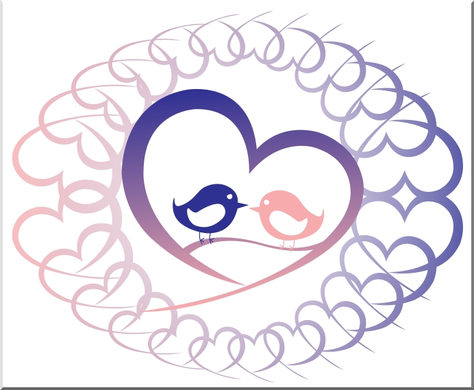 Love Birds (Shape Of My Heart) (25757) Free CDR Download / 4 Vector