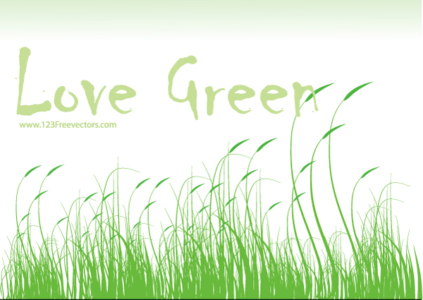 free vector Love Green Vector