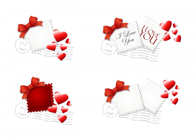 free vector Love stamp vector