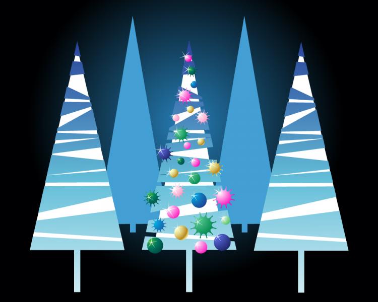 free vector Lovely christmas tree vector