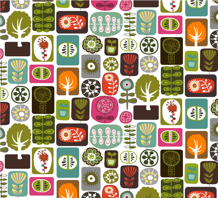 free vector Lovely flowers and plant vector