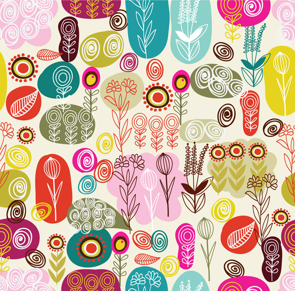 free vector Lovely flowers and plant vector