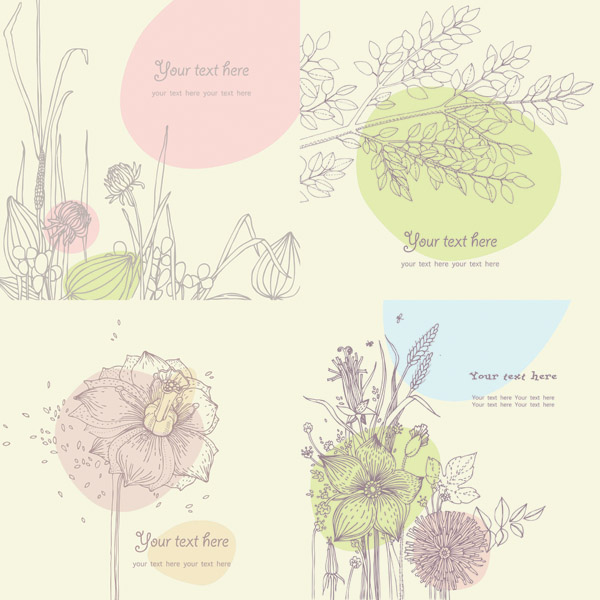 Lovely flowers plants (20717) Free EPS Download / 4 Vector