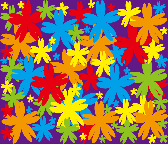 free vector Lovely flowers vector background material