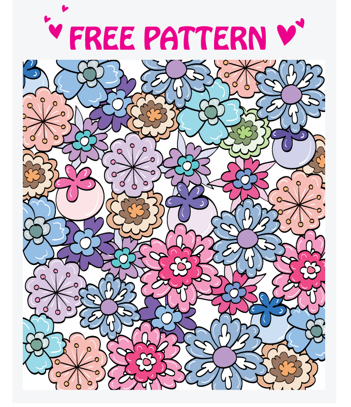 Lovely pattern vector 4 Free Vector / 4Vector