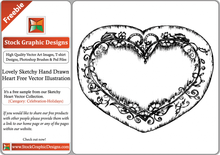 free vector Lovely Sketchy Hand Drawn Heart Free Vector Illustration