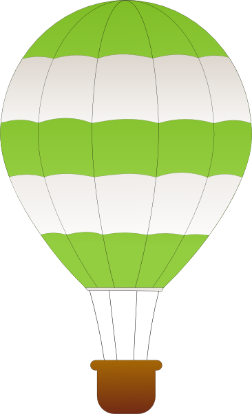 free vector Maidis Horizontal Striped Hot Air Balloons clip art