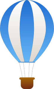 free vector Maidis Vertical Striped Hot Air Balloons clip art