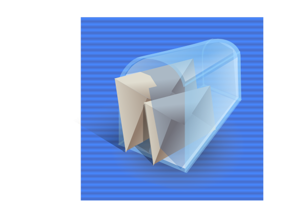 free vector Mail Box Full Icon clip art