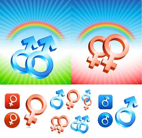 free vector Male and female symbols vector