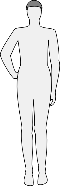 free vector Male Body Silhouette Front clip art
