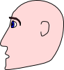 free vector Man Head Side Bald clip art