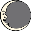 free vector Man In The Moon clip art