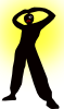 free vector Man Standing Silhouette clip art