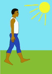 Download Man Walking Sunny Day clip art (106085) Free SVG Download ...