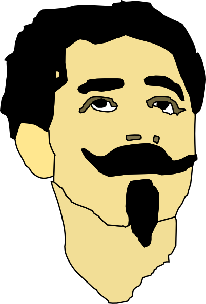 free vector Man With Mustache And Goatee clip art
