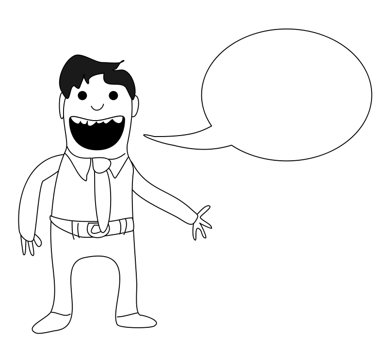 free vector Man with speech bubble