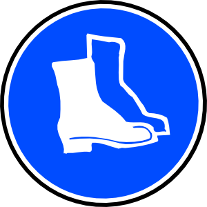 free vector Mandatory Feet Protection Hard Boots clip art