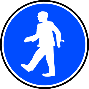 free vector Mandatory Walking clip art