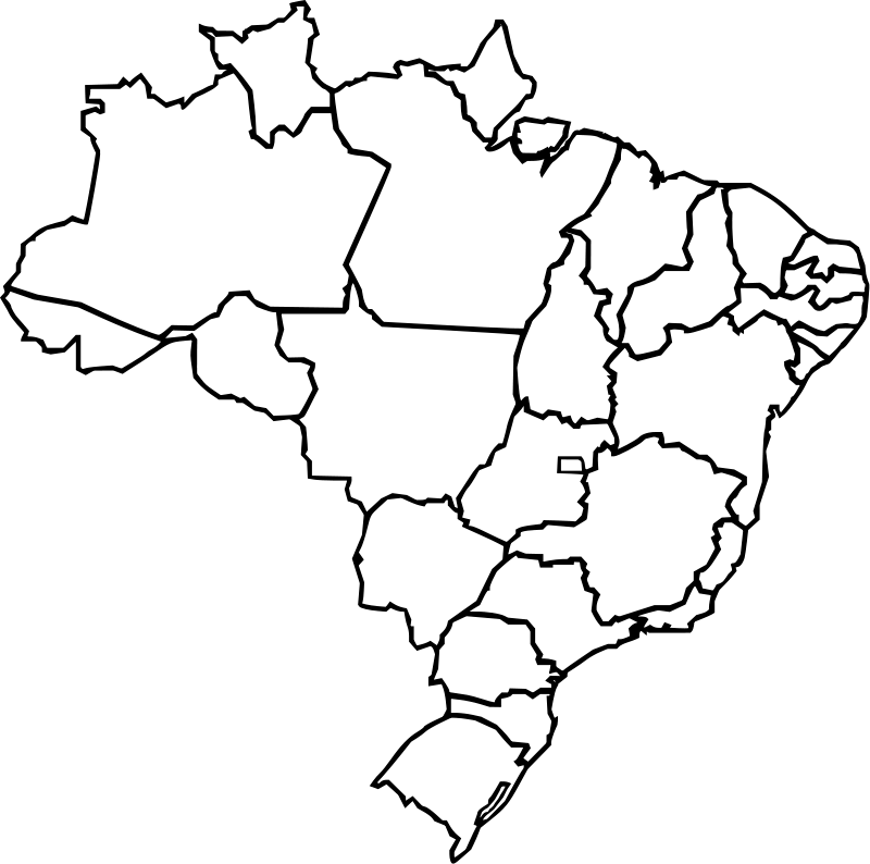 free vector Map of Brazil