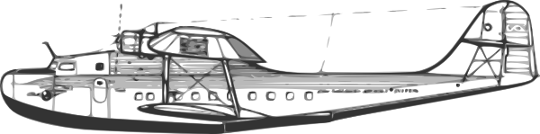 free vector Martin M Flying Boat clip art