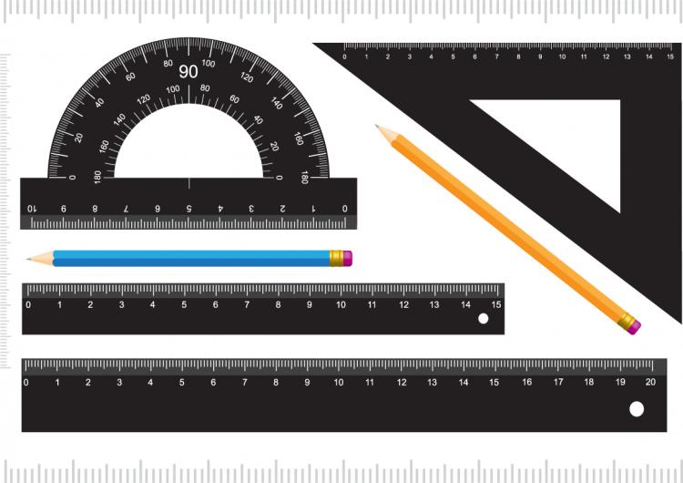 free vector Measurement stationery vector