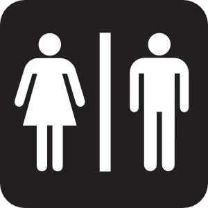 free vector Men Women Bathroom clip art