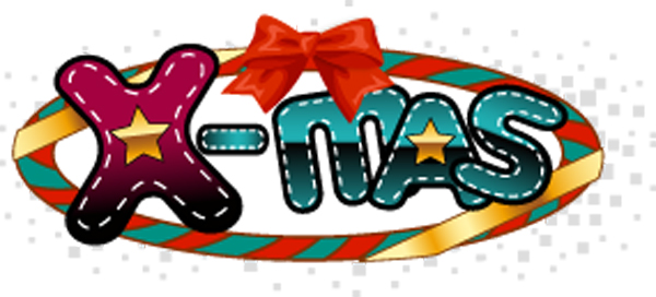 free vector Merry Christmas and a Happy New Year word vector material
