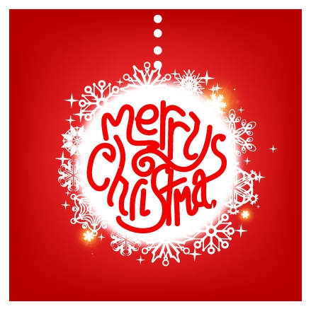 free vector Merry christmas decoration