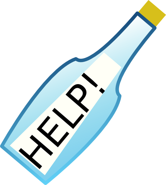 free vector Message In A Bottle  clip art