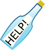 free vector Message In A Bottle  clip art