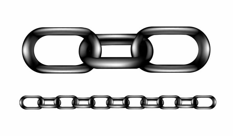 Metal chain links illustration Free Vector / 4Vector