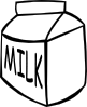 free vector Milk (b And W) clip art