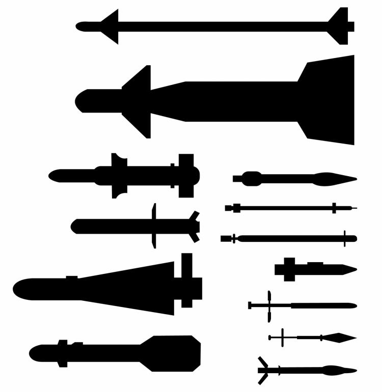 free vector Missiles and bombs