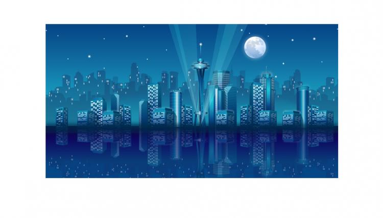 free vector Modern city landscape