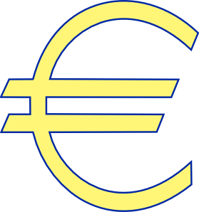 free vector Monetary Euro Symbol clip art