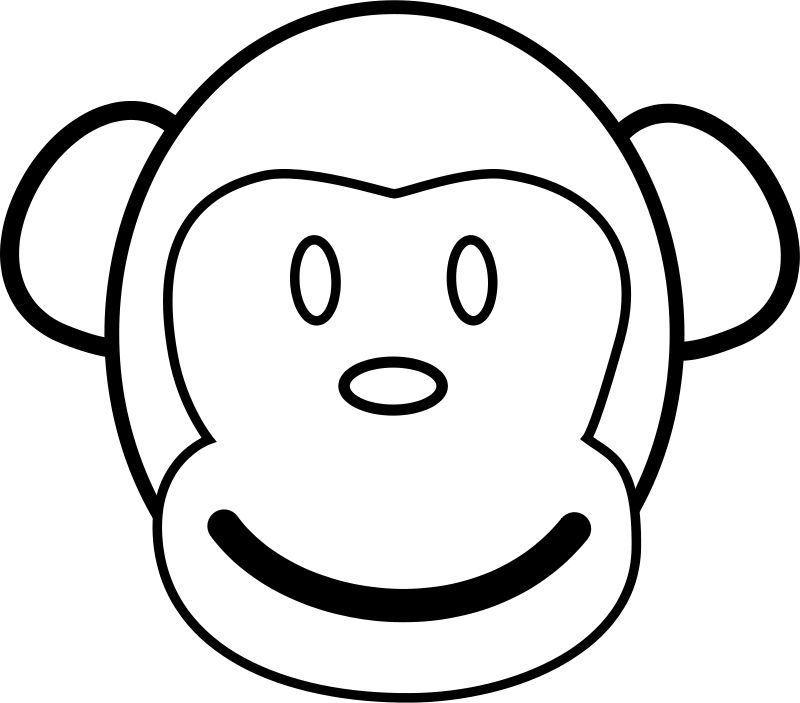 free vector Monkey Line Art