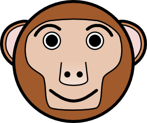free vector Monkey Rounded Face clip art
