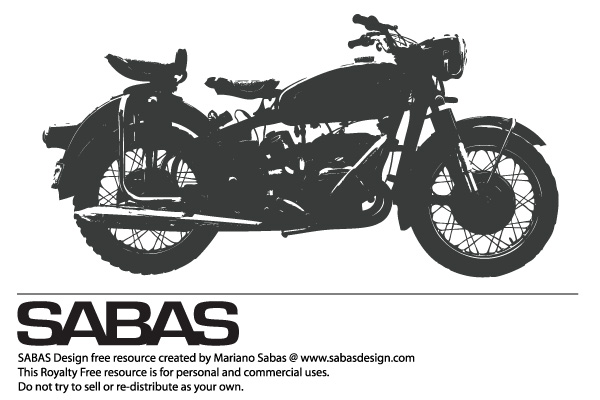 free vector Motorcycle silhouettes vector material