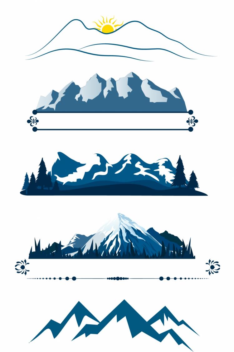 Mountains Free Vector / 4Vector