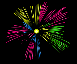 free vector Mulit Colour Fireworks clip art