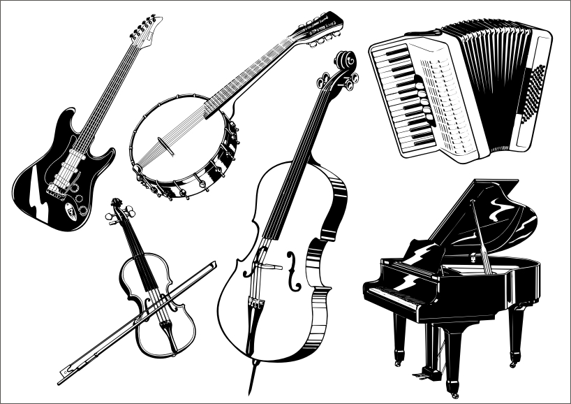 free vector Musical instruments the class vector b